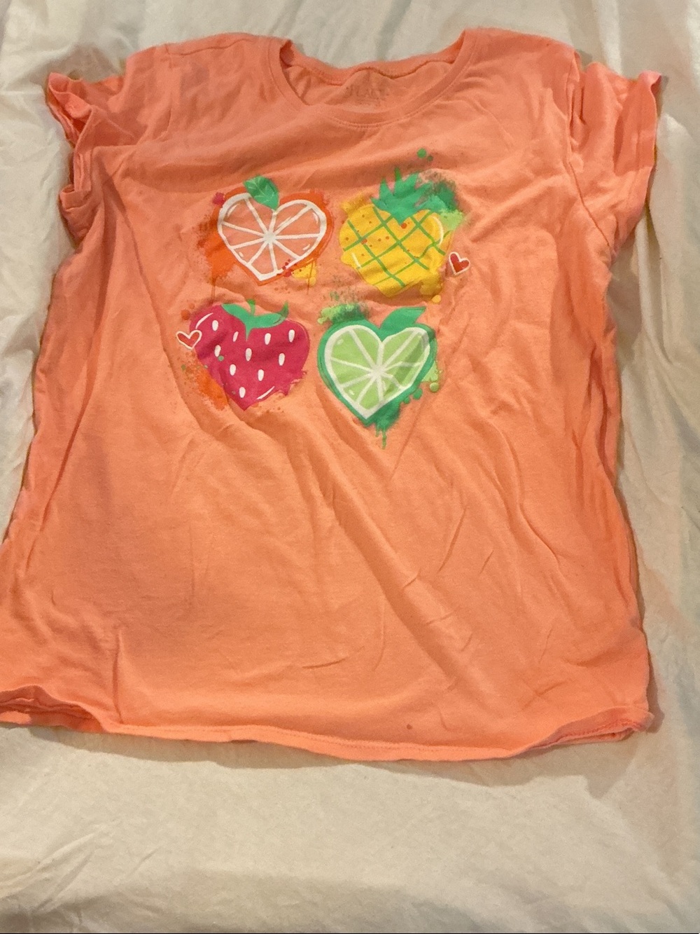 The Children's Place Coral Fruit Heart Tee